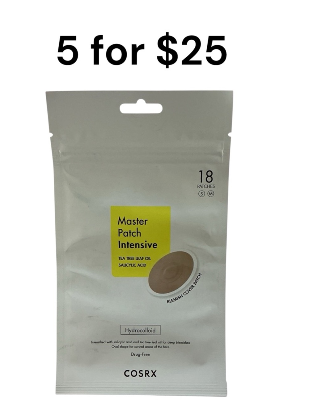 Cosrx Master Patch Intensive  Hydrocolloid Patches for Blemishes 18ct / TRAVEL